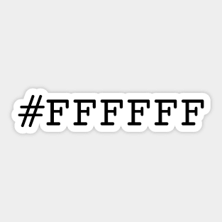 #FFFFFF Sticker